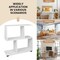 Costway 2-Tier Bookshelf S Shaped Bookcase Storage Rack Display Shelf w/Thick Foot Mats